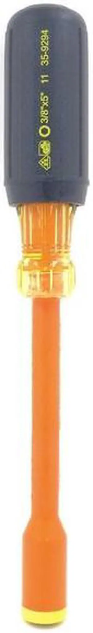 IDEAL 35-9294 Nut Driver,3/8 in.,Solid,Ins,5 in.