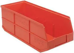 QUANTUM STORAGE SYSTEMS SSB483OR Shelf Storage Bin, Polypropylene, Orange, 7 in