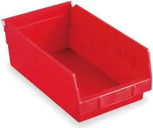 AKRO-MILS 30150RED Red Shelf Bin, 11-5/8"L x 8-3/8"W x 4"H