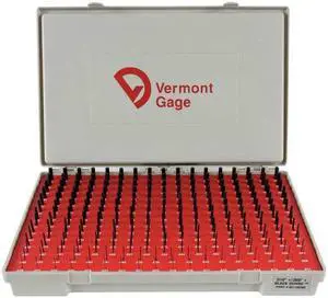 VERMONT GAGE 901100300 Pin Gage Set,Plus,0.011-0.250 In,Black