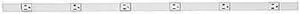 LEGRAND WH20GB306 Outlet Strip, Plug Converter, 5-15R, 3 ft., White