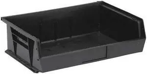 QUANTUM STORAGE SYSTEMS QUS245BK Black Hang and Stack Bin, 10-7/8"L x 16-1/2"W