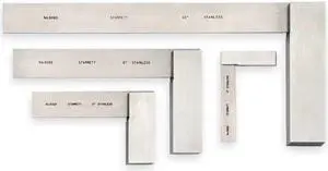STARRETT S3020Z Precision Steel Square Set,4 Pc
