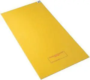 CONDOR 6GRD7 Tacky Mat,Yellow,36 x 60 In,PK4