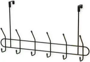 ZORO SELECT 1HFL1 Coat and Garment Hook,12 Ends,Black