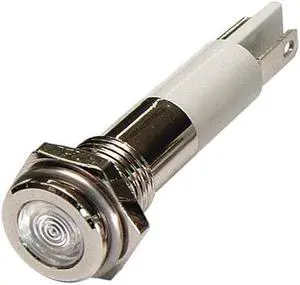 ZORO SELECT 24M074 Flat Indicator Light,White,120VAC
