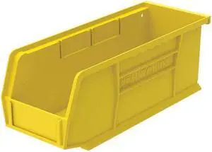AKRO-MILS 30224YELLO Yellow Hang and Stack Bin, 10-7/8"L x 4-1/8"W x 4"H