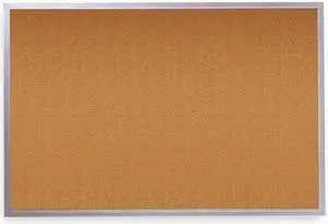 Classic Cork Bulletin Board, 96 X 48, Silver Aluminum Frame
