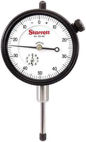STARRETT 25-341J Dial Indicator, 0 to 1 In, 0-50-0