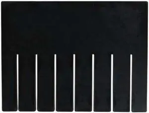 QUANTUM STORAGE SYSTEMS DS92080CO Plastic Divider, Black, 9 5/8 in L, 7 1/4 in