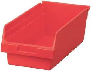 AKRO-MILS 30088RED Red Shelf Bin, 17-7/8"L x 8-3/8"W x 6"H