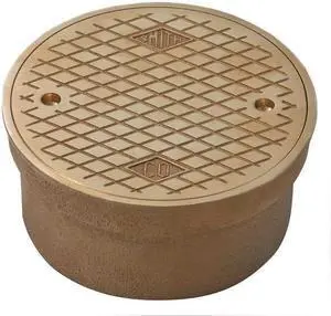 JAY R. SMITH MFG. CO 4890C04 4" Pipe Dia. Nickel Bronze Floor Cleanout