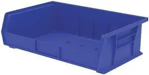 AKRO-MILS 30255BLUE Hang & Stack Storage Bin, Plastic, Blue, 5 in H, 16 1/2 in
