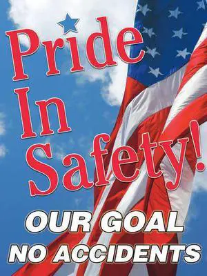 ACCUFORM SP124516L Poster, Pride In Safety! Our Goal No Accidnets, 22 in H x,
