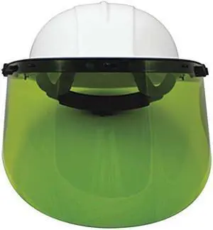 SELLSTROM S31223 Faceshield Assembly, Green Visor, Polycarbonate, Anti-Fog Lens