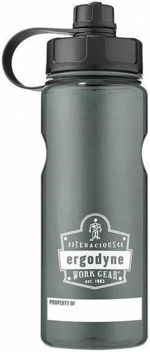 CHILL-ITS BY ERGODYNE 5151 Water Bottle,1L,Gray,BPA Free