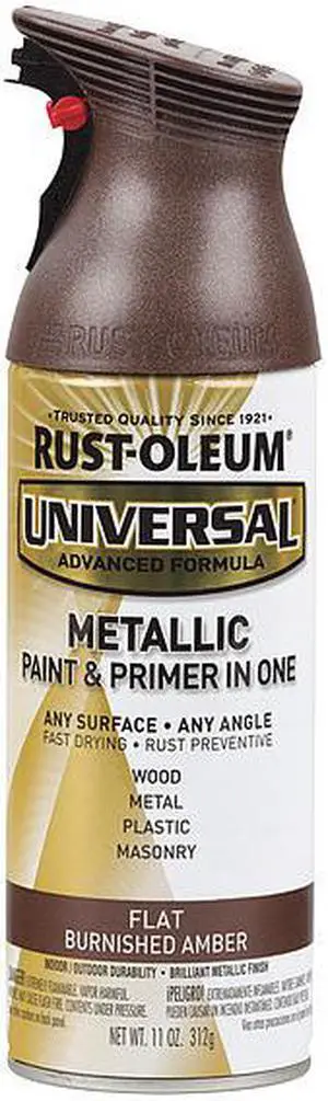 RUST-OLEUM 271472 Spray Paint, Amber, Flat, 11 oz.