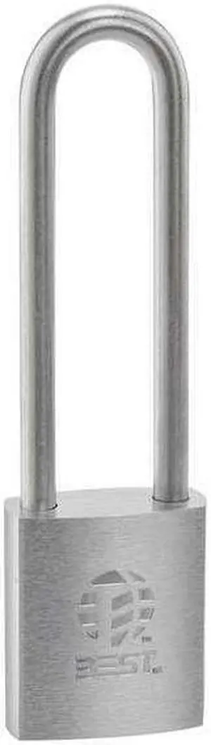 BEST 11B780L Padlock,4" Shackle H,Brass Shackle