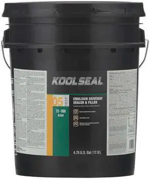 KOOL SEAL KS0073600-20 5 gal. Driveway Sealer and Filler, Black Protective