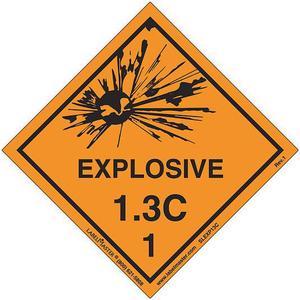 LABELMASTER SLEXP13C Explosive 1.3 C Label,Vinyl,PK500