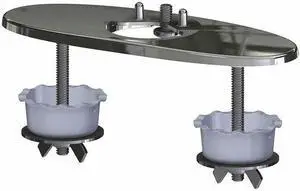 CHICAGO FAUCET EQ-A12-KJKCP 4" Cover Plate, Zinc