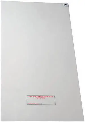 ZORO SELECT 5KDD4 Tacky Mat,White,24 x 36 In,PK4