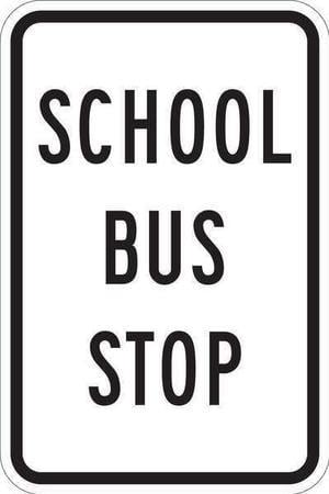 LYLE T1-1020-HI_12x18 Sign,School Bus Stop,18 x12 In
