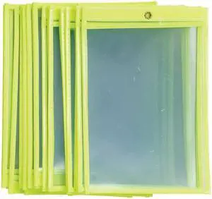 BRADY 56944 Shop Env,9 x 6 In,Fluor Yel,Plstc,PK25