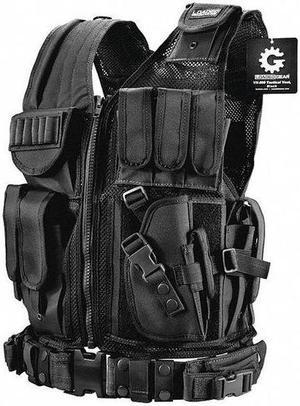 BARSKA BI13196 Tactical Vest,Nylon,XL +,Black