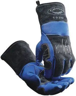CAIMAN 1520-5 MIG/Stick Welding Gloves, Goatskin/Cowhide Palm, L, PR