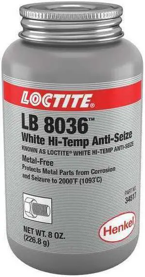 White High-Temp Anti-Seize, 8 oz Bottle
