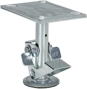 VESTIL FL-LK-6EH Floor Lock,Top Plate,7 in H,6 in. Caster