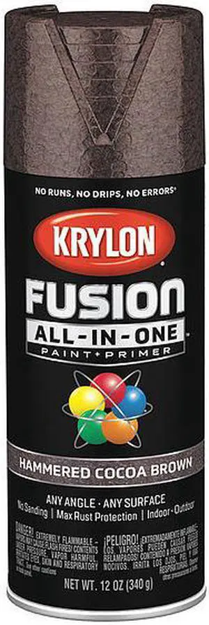 KRYLON K02785007 Hammered Spray Paint, Cocoa Brown, Hammered, 12 oz.