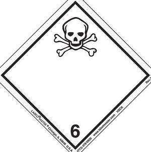 LABELMASTER HSC8 Toxic Label,International,PV,PK500