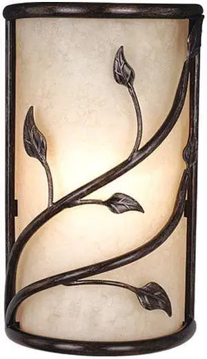 vaxcel ws38865ol vine wall sconce, 10", oil shale finish