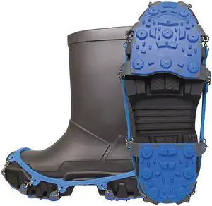 WINTER WALKING JD7725-XL Ice Cleats,Unisex,Blue/Gray,PR