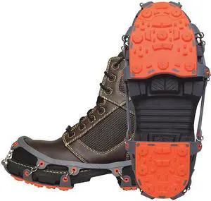 WINTER WALKING JD7710-S Ice Cleats,Unisex,Gray/Orange,PR