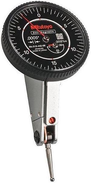 MITUTOYO 513-442-16A Dial Test Indicator,3/8" Dial Size,White