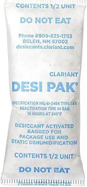 ARMOR SHIELD D1/2UCT Desiccant,0.42cuft,White,1/2oz,PK550 ARMOR SHIELD D1/2UCT Desiccant,0.42cuft,White,1/2oz,PK550