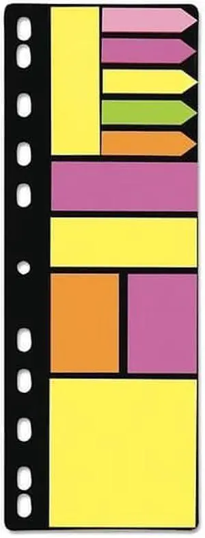 Redi-Tag Ring Binder Note Set Assorted Sizes and Colors 270 Sheets/Set 5 Sets/Box 10249