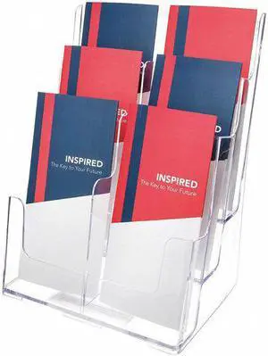 Deflecto Holder,Lit, 6 Leaf,Clr 77401