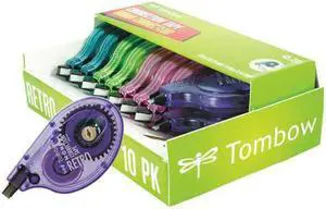 Tombow MONO Original Correction Tape Asst RetroColor Applicators 1/6" x 394" 10