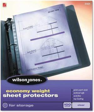 Wilson Jones 21420 Economy Weight Sheet Protector- Clear- 50/Box