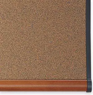 Prestige Bulletin Board, Brown Graphite-Blend Surface, 72 X 48, Cherry Frame