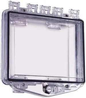 Safety Technology International Enclosure, Enclosed, Clear, Ext. Key Lock