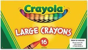 Crayola. 520336 Large Crayons, 16 Colors/Box Crayola. 520336 Large Crayons, 16 Colors/Box