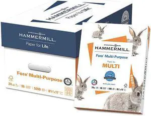 Hammermill Fore MP Multipurpose Paper 96 Brightness 24lb 8-1/2 x 11 5000/Carton