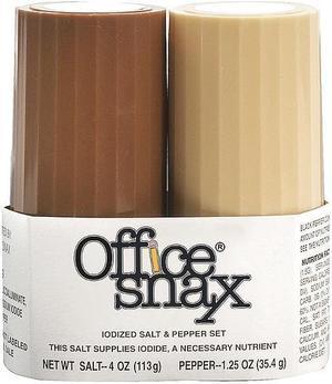 Office Snax 00057 4 oz Salt, 1.5 oz Pepper Condiment Set