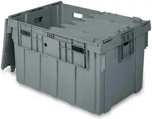 BUCKHORN AS3424201201000 Attached Lid Container, 6.62 cu. ft., Gray
