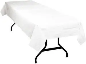 Tablemate Table Set Poly Tissue Table Cover 54 x 108 White 6/Pack PT549WH